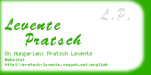 levente pratsch business card